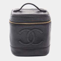 Chanel Black CC Caviar Vanity Case