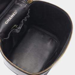 Chanel Black CC Caviar Vanity Case