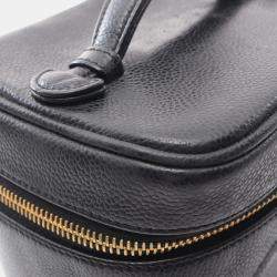 Chanel Black CC Caviar Vanity Case