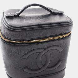 Chanel Black CC Caviar Vanity Case