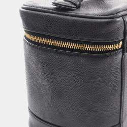 Chanel Black CC Caviar Vanity Case