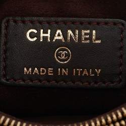 Pre Owned Chanel Black Quilted Caviar Leather CC O Phone Pouch