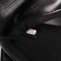 Chanel Black Paris Hamburg Chevron Lambskin Clutch