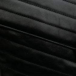 Chanel Black Paris Hamburg Chevron Lambskin Clutch