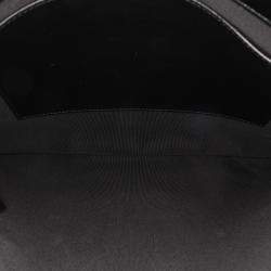 Chanel Black Paris Hamburg Chevron Lambskin Clutch