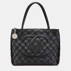 Chanel Black Caviar Medallion Tote