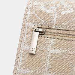 Chanel Beige Nylon New Travel Line  Wallet On Chain