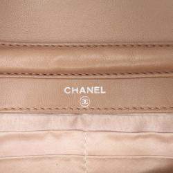 Chanel Beige Nylon New Travel Line  Wallet On Chain