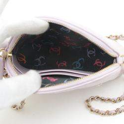 Chanel Lavender Caviar Leather CC Chain Clutch Bag 