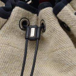 Chanel Beige Hemp Leather Deauville Backpack 