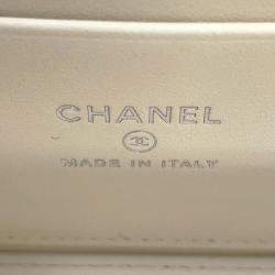 Chanel White Lambskin Quilted Vanity Chain Shoulder Bag 