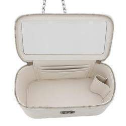 Chanel White Lambskin Quilted Vanity Chain Shoulder Bag 