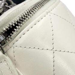Chanel White Lambskin Quilted Vanity Chain Shoulder Bag 