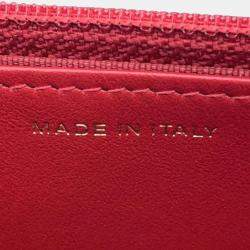 Chanel Red/Pink Multicolor Tweed Quilted Reissue Wallet On Chain 