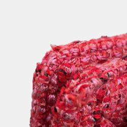 Chanel Red/Pink Multicolor Tweed Quilted Reissue Wallet On Chain 