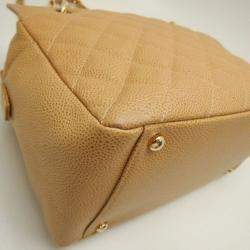 Chanel Beige Caviar Skin CC Chain Tote Bag 
