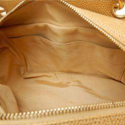 Chanel Beige Caviar Skin CC Chain Tote Bag 