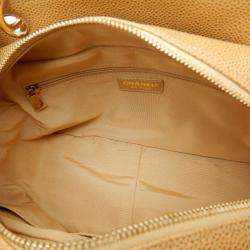 Chanel Beige Caviar Skin CC Chain Tote Bag 