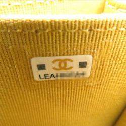 Chanel Yellow Mini Lambskin Matelasse Chain Shoulder Bag 