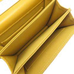 Chanel Yellow Mini Lambskin Matelasse Chain Shoulder Bag 