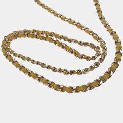 Chanel Yellow Mini Lambskin Matelasse Chain Shoulder Bag 