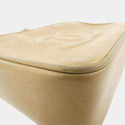 Chanel Beige Lambskin Leather Camera Shoulder Bag