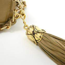 Chanel Beige Lambskin Leather Camera Shoulder Bag