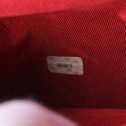 Chanel Red Grained Calf Triple Logo Shoulder Bag