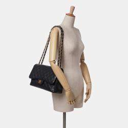 Chanel Black Jumbo Classic Caviar Double Flap