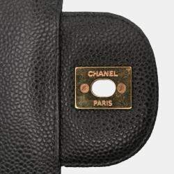Chanel Black Jumbo Classic Caviar Double Flap
