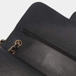 Chanel Black Jumbo Classic Caviar Double Flap