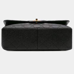 Chanel Black Jumbo Classic Caviar Double Flap