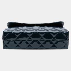 Chanel Navy Blue Quilted Patent In The Business Flap