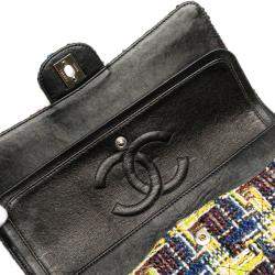 Chanel Multicolor Medium Classic Tweed Double Flap