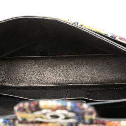Chanel Multicolor Medium Classic Tweed Double Flap