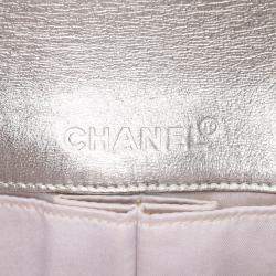 Pre Owned Chanel Silver New Travel Line Nylon East West Flap