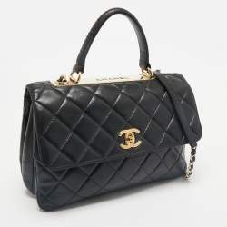 Chanel Black Quilted Leather Medium Trendy CC Flap Bag