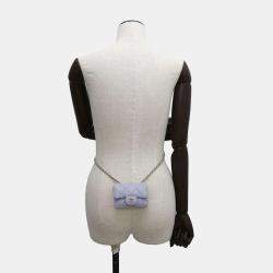 Chanel Purple Lambskin Matelasse Ribbon Belt Bag