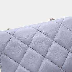 Chanel Purple Lambskin Matelasse Ribbon Belt Bag