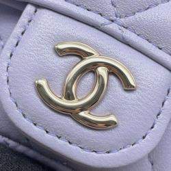Chanel Purple Lambskin Matelasse Ribbon Belt Bag
