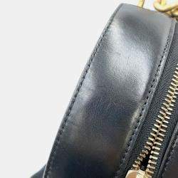 Pre Owned Chanel Black Leather CC Logo Shoulder Bag