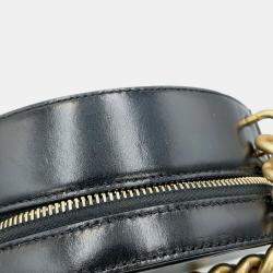 Pre Owned Chanel Black Leather CC Logo Shoulder Bag