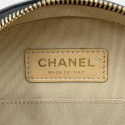 Pre Owned Chanel Black Leather CC Logo Shoulder Bag