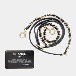 Pre Owned Chanel Black Leather CC Logo Shoulder Bag