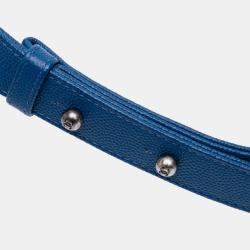Pre Owned Chanel Blue Old Medium Quilted Caviar Boy Flap