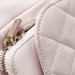 Chanel Pink Quilted Caviar Leather Small Business Affinity Bag