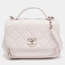 Chanel Pink Quilted Caviar Leather Small Business Affinity Bag