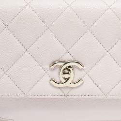 Chanel Pink Quilted Caviar Leather Small Business Affinity Bag