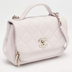 Chanel Pink Quilted Caviar Leather Small Business Affinity Bag