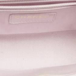 Chanel Pink Quilted Caviar Leather Small Business Affinity Bag
